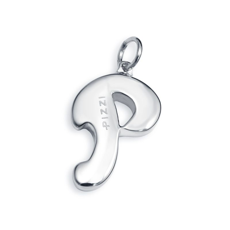 Collana in oro bianco 18kt con iniziale lettera p