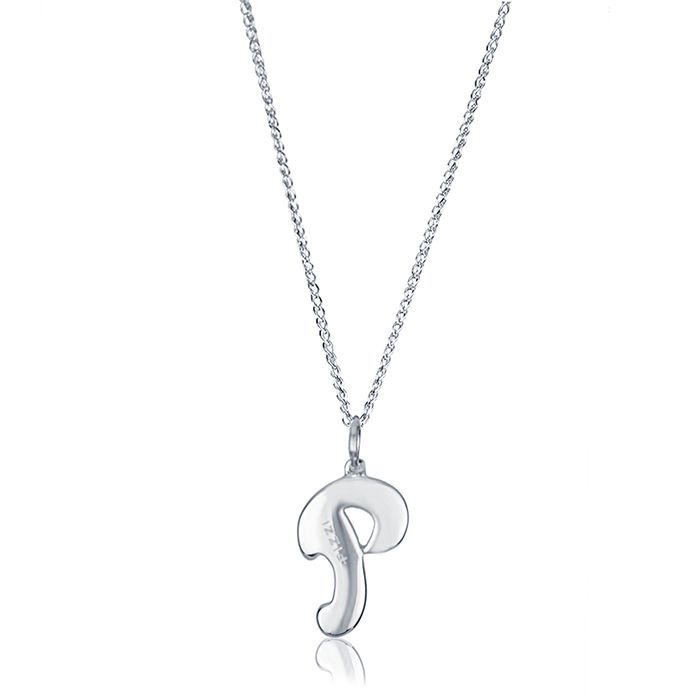 Collana in oro bianco 18kt con iniziale lettera p