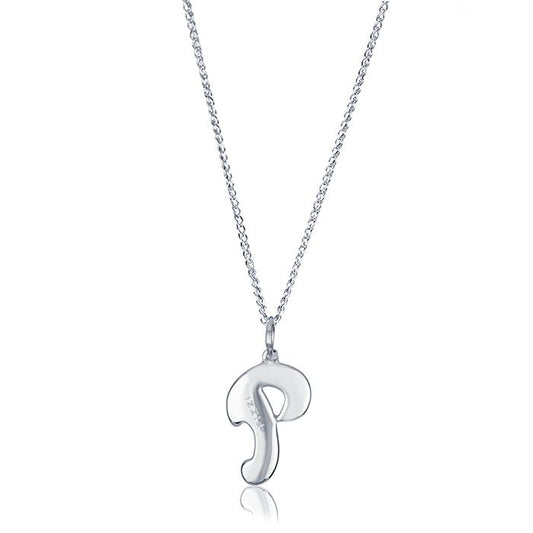 Collana in oro bianco 18kt con iniziale lettera p