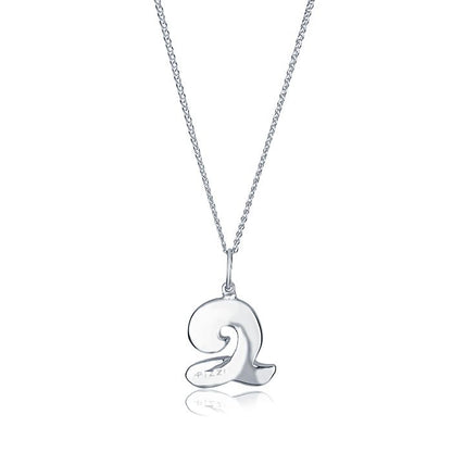 Collana in oro bianco 18kt con iniziale lettera q