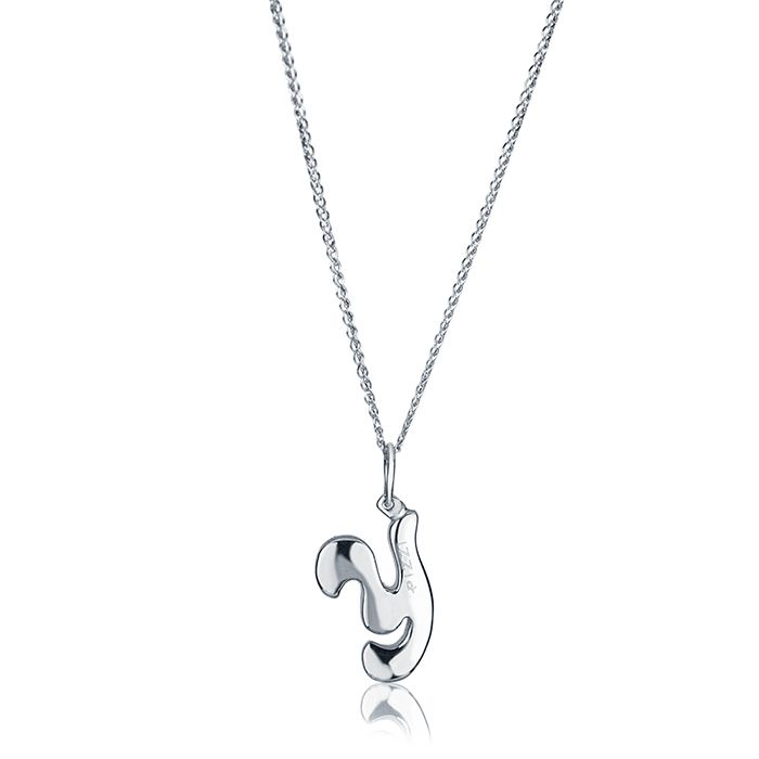 Collana in oro bianco 18kt con iniziale lettera y