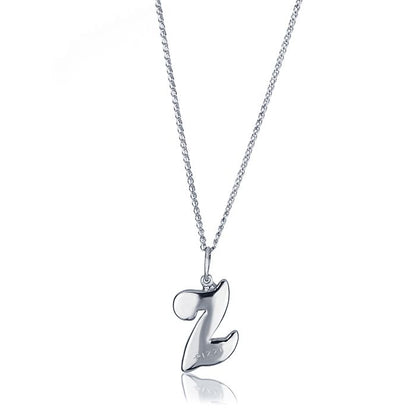 Collana in oro bianco 18kt con iniziale lettera z