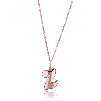 Collana in oro rosa 18kt con iniziale lettera z