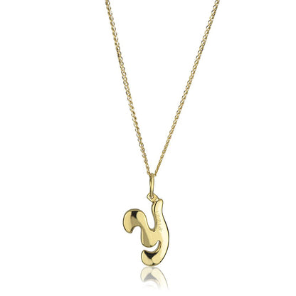 Collana in oro giallo 18kt con iniziale lettera y