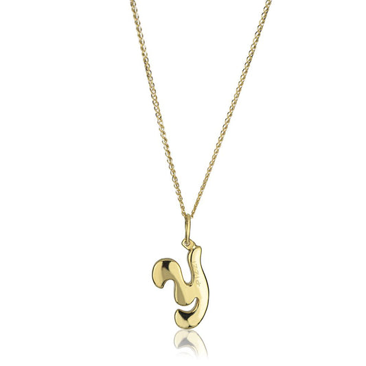 Collana in oro giallo 18kt con iniziale lettera y