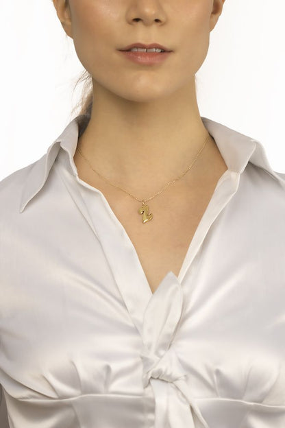 Collana in oro bianco 18kt con iniziale lettera z