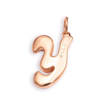 Collana in oro rosa 18kt con iniziale lettera y