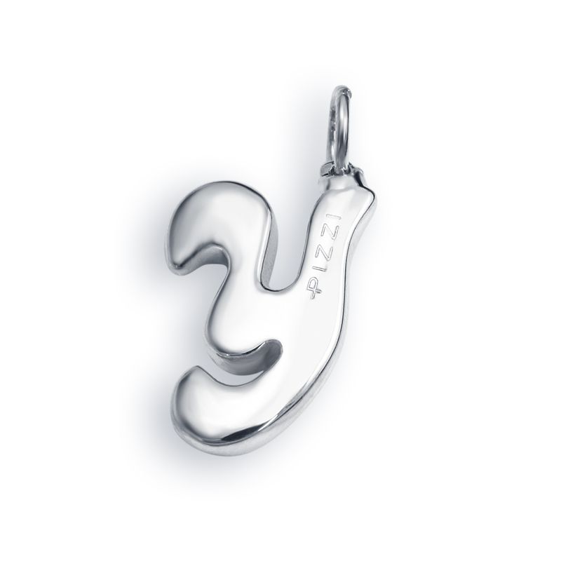 Collana in oro bianco 18kt con iniziale lettera y