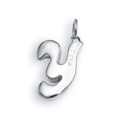 Collana in oro bianco 18kt con iniziale lettera y