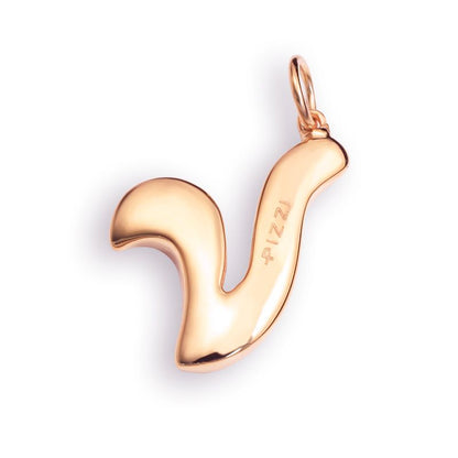Catenina in oro rosa 18kt con iniziale lettera v