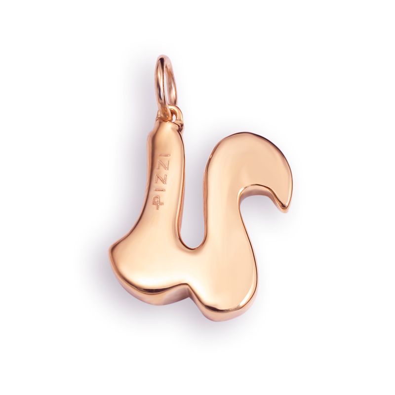 Collana in oro rosa 18kt con iniziale lettera  u