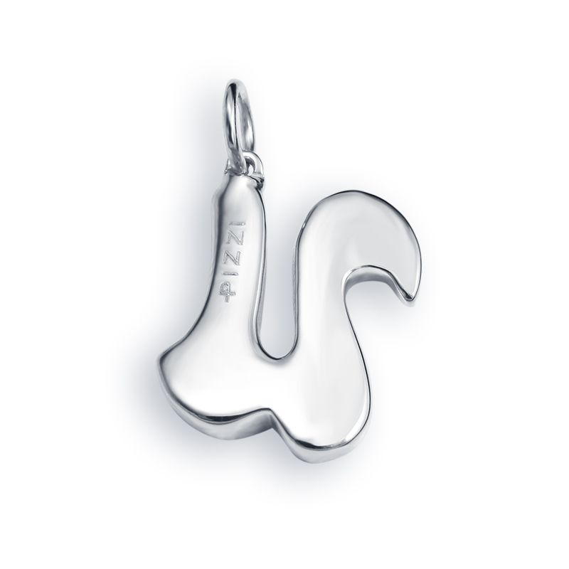 Collana in oro bianco 18kt con iniziale lettera u