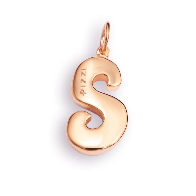 Collana in oro rosa 18kt con iniziale lettera s