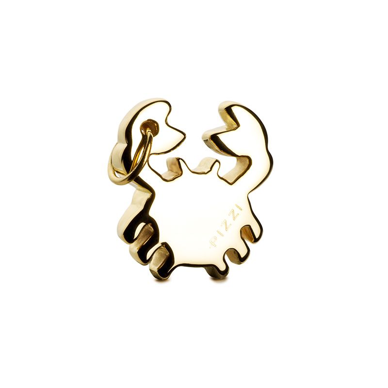 Pendente animals granchio in oro giallo 18kt con laccio