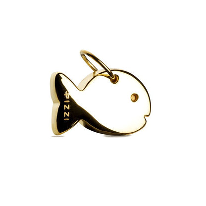 Pendente animals pesce in oro giallo 18kt con laccio