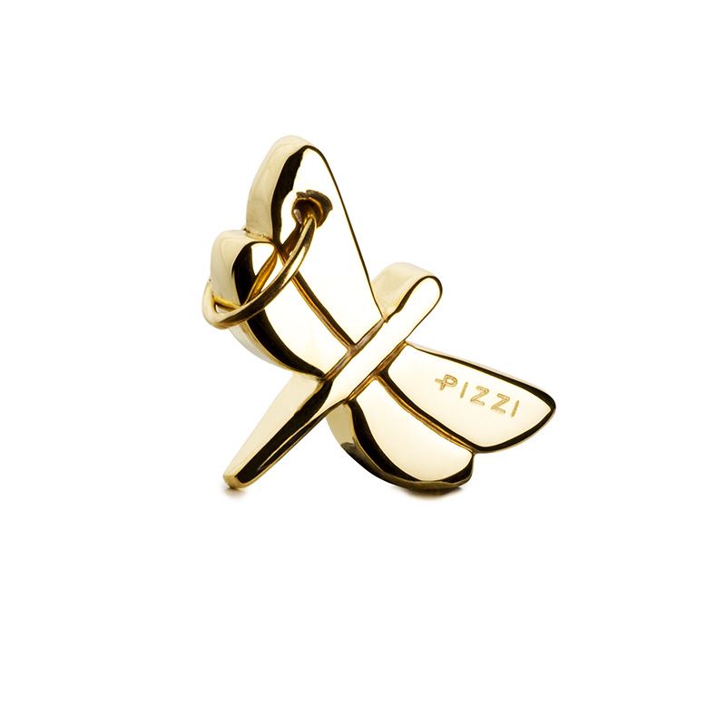 Collana in oro 18kt giallo con pendente libellula