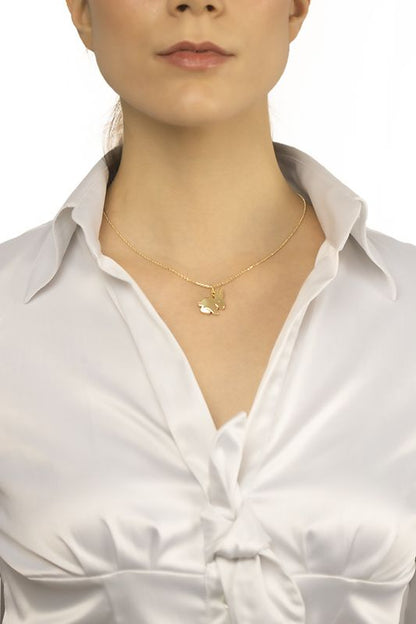 Collana in oro giallo 18kt con pendente coniglio