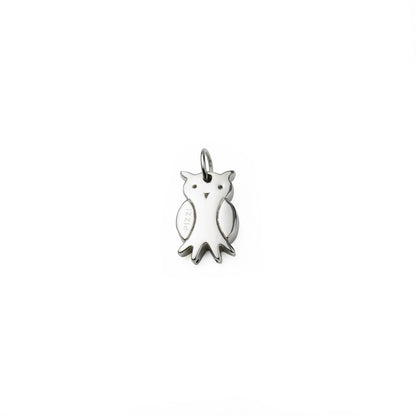 Collana con pendente in argento civetta
