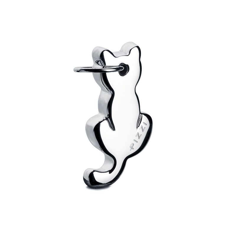 Silver cat pendant necklace