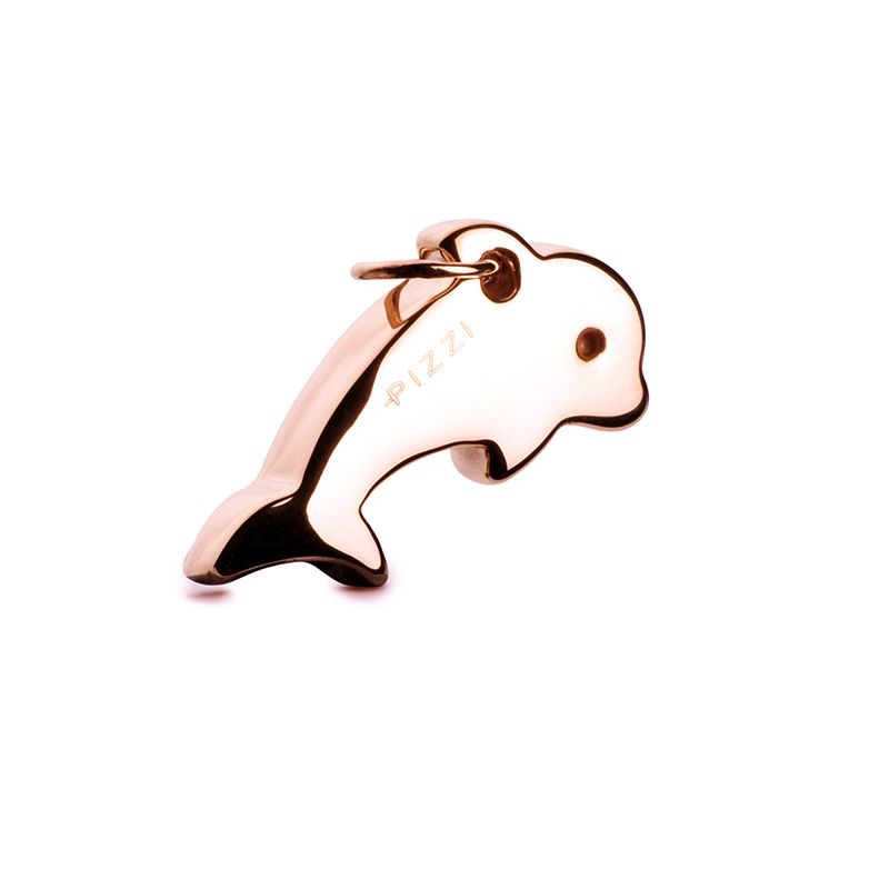 Halskette aus 18-karätigem Roségold mit Delfinanhänger