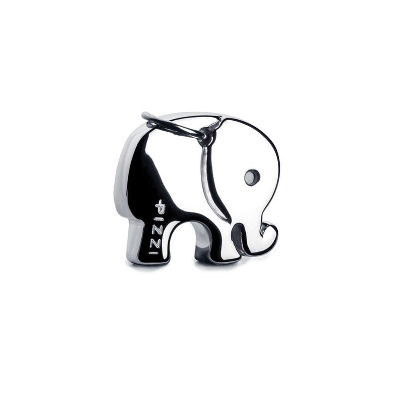 Collana in oro bianco 18kt con  pendente elefante