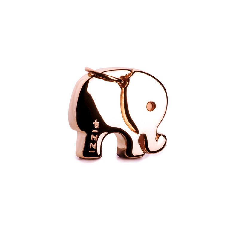 Collana in oro rosa 18kt con pendente elefante