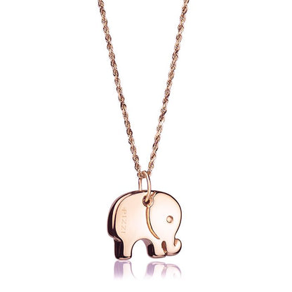 Collana in oro rosa 18kt con pendente elefante
