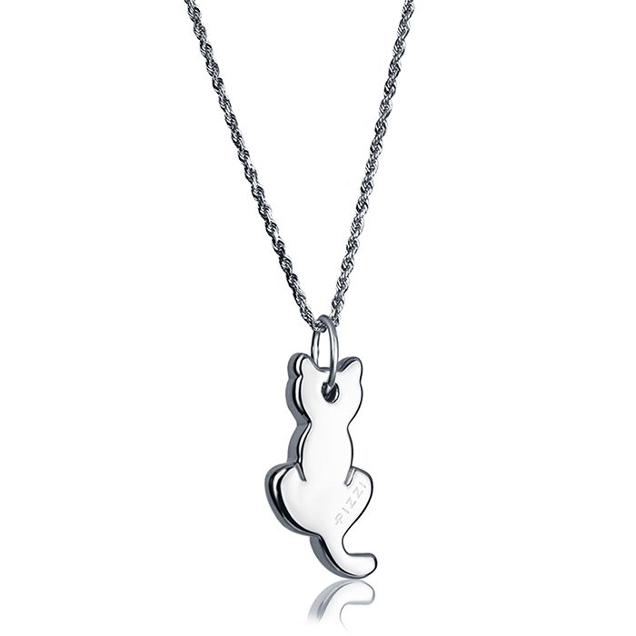 Collana in oro 18kt con pendente gatto