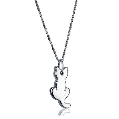 Collana in oro 18kt con pendente gatto