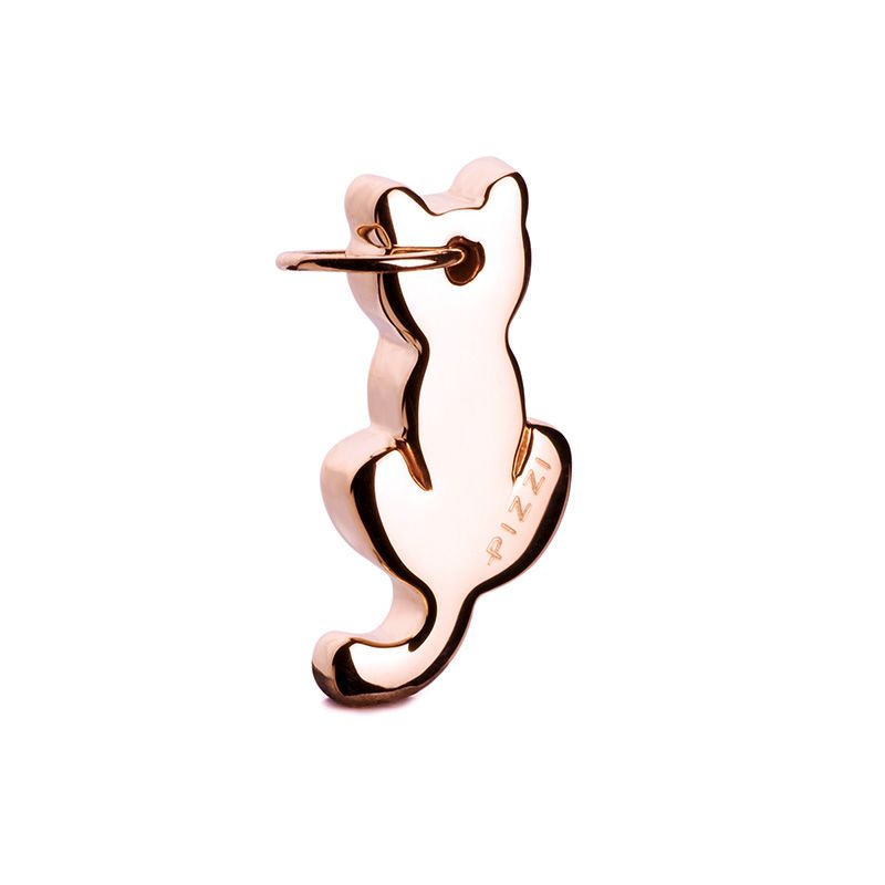 Collana in oro 18kt con pendente gatto