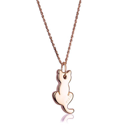 Collana in oro 18kt con pendente gatto