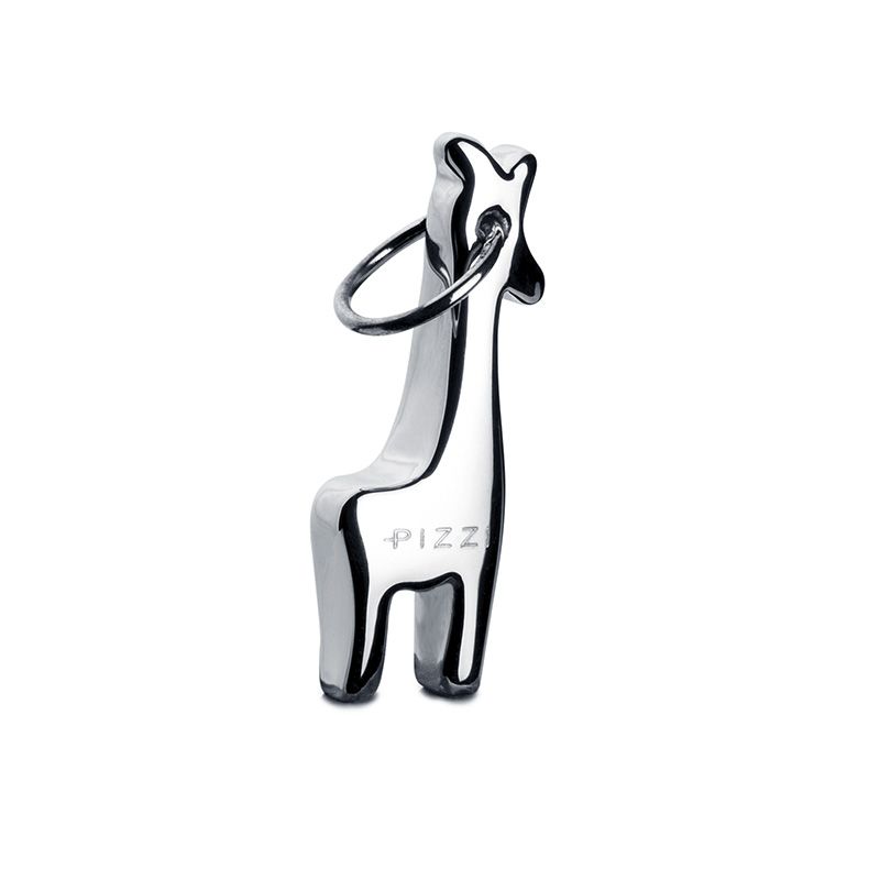 18kt white gold necklace with giraffe pendant