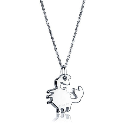 Collana in oro 18kt bianco con pendente granchio