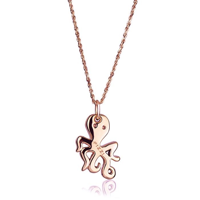 Collana in oro rosa 18kt con pendente polipo
