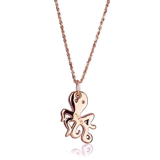 Collana in oro rosa 18kt con pendente polipo