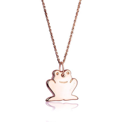 Collana in oro rosa 18kt con pendente rana