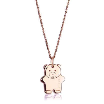 Collana in oro rosa 18kt con pendente orsetto