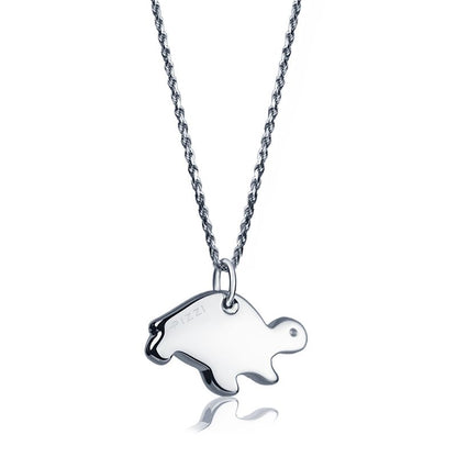 Collana  in oro bianco 18kt con pendente tartaruga