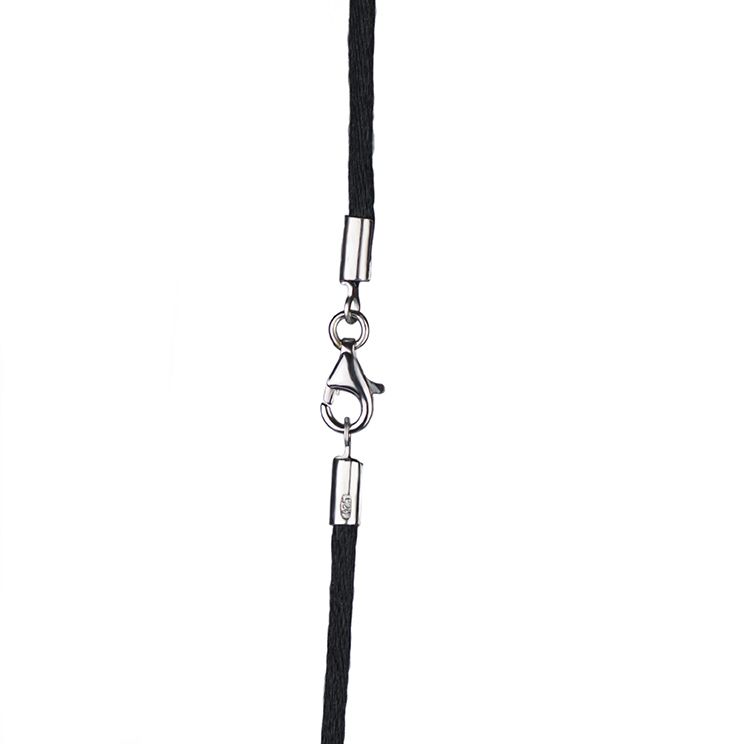 Collana con pendente in argento rana grande