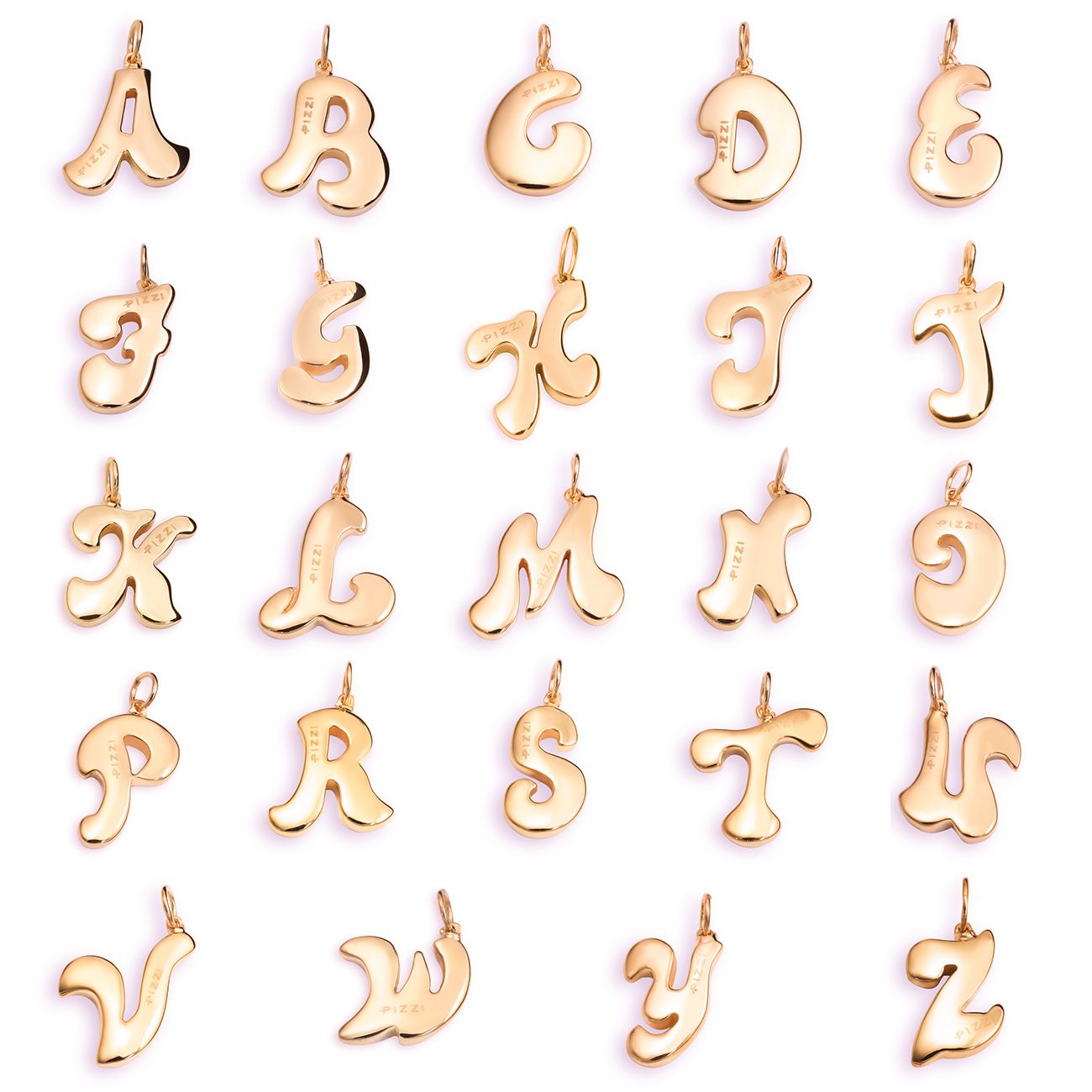 18kt rose gold necklace with initial letter B