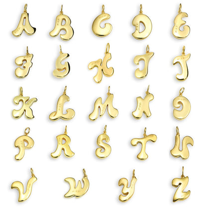 Halskette aus 18-karätigem Gelbgold mit dem Anfangsbuchstaben E