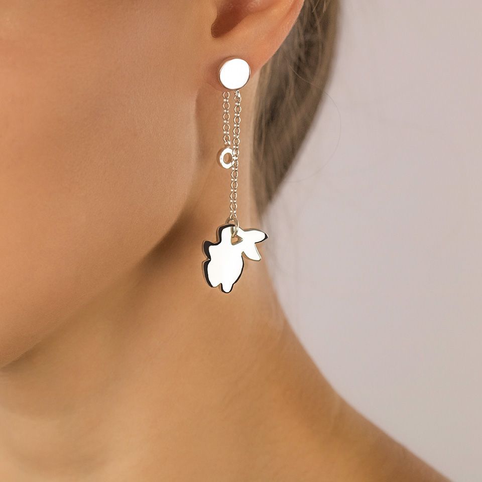 Orecchini Argento Pendente Coniglio
