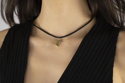 Pendente con laccio iniziale lettera z in oro giallo 18kt