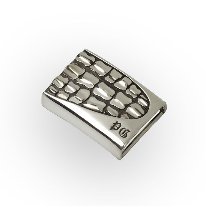 Cintura da uomo con fibbia in Argento 925%° con pelle Blu
