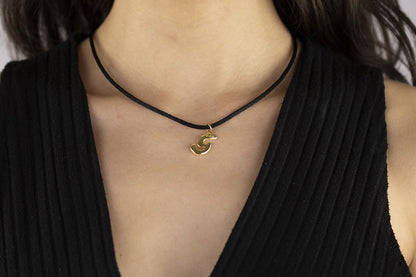 Pendente con laccio iniziale lettera G in oro giallo 18kt