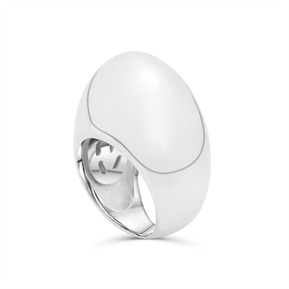 Anello in argento onde lucido
