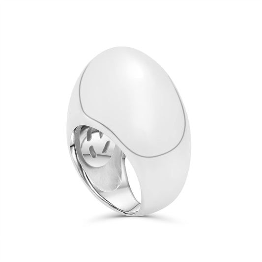 Anello in argento onde lucido