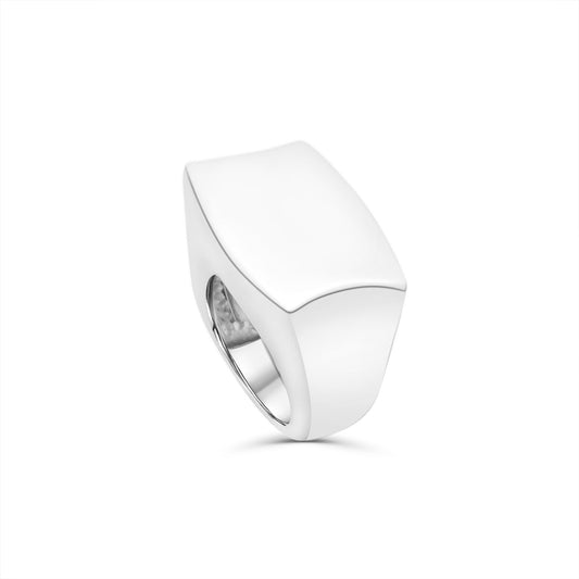 Anello in argento onde lucido