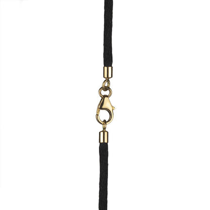 Pendente con laccio iniziale lettera D in oro giallo 18kt