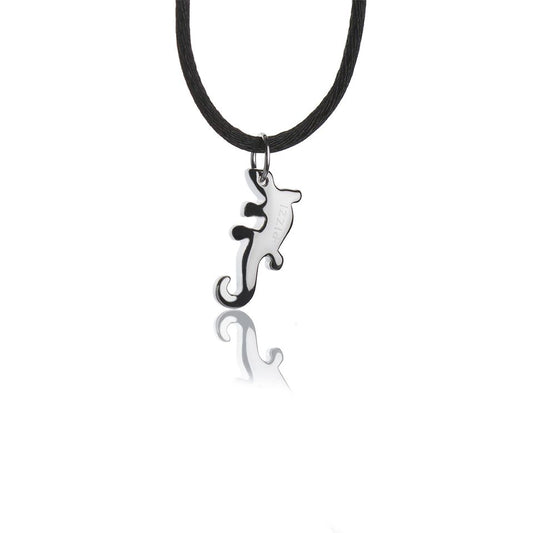 Collana con pendente in argento Lucertola